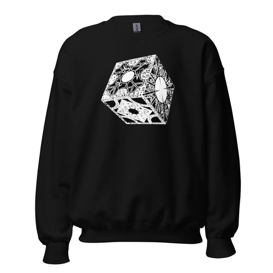 Lament Configuration design on unisex crewneck sweater, front view