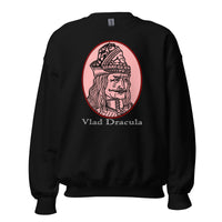 Vlad the Impaler design on unisex crewneck sweater, front view