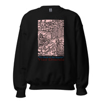 Feast of the Impaler design on unisex crewneck sweater, front view