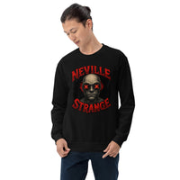 Neville Strange Future Corpses design on unisex crewneck sweater, front view