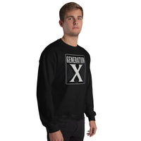 Generation X design on unisex crewneck sweater, right-front view