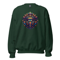 Great Eye All-Seeing Symbol design on unisex crewneck sweater, front view