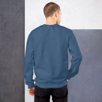 Unisex crewneck sweater, back view