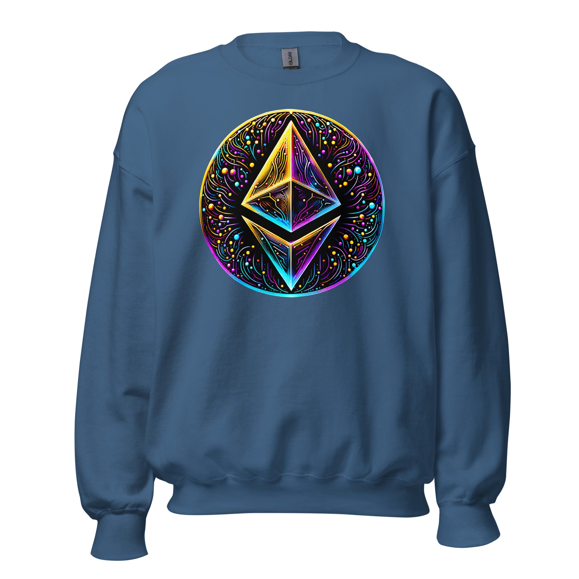 Whimsical Ethereum ETH Altcoin Crypto Symbol Sweatshirt Long Sleeve Pullover