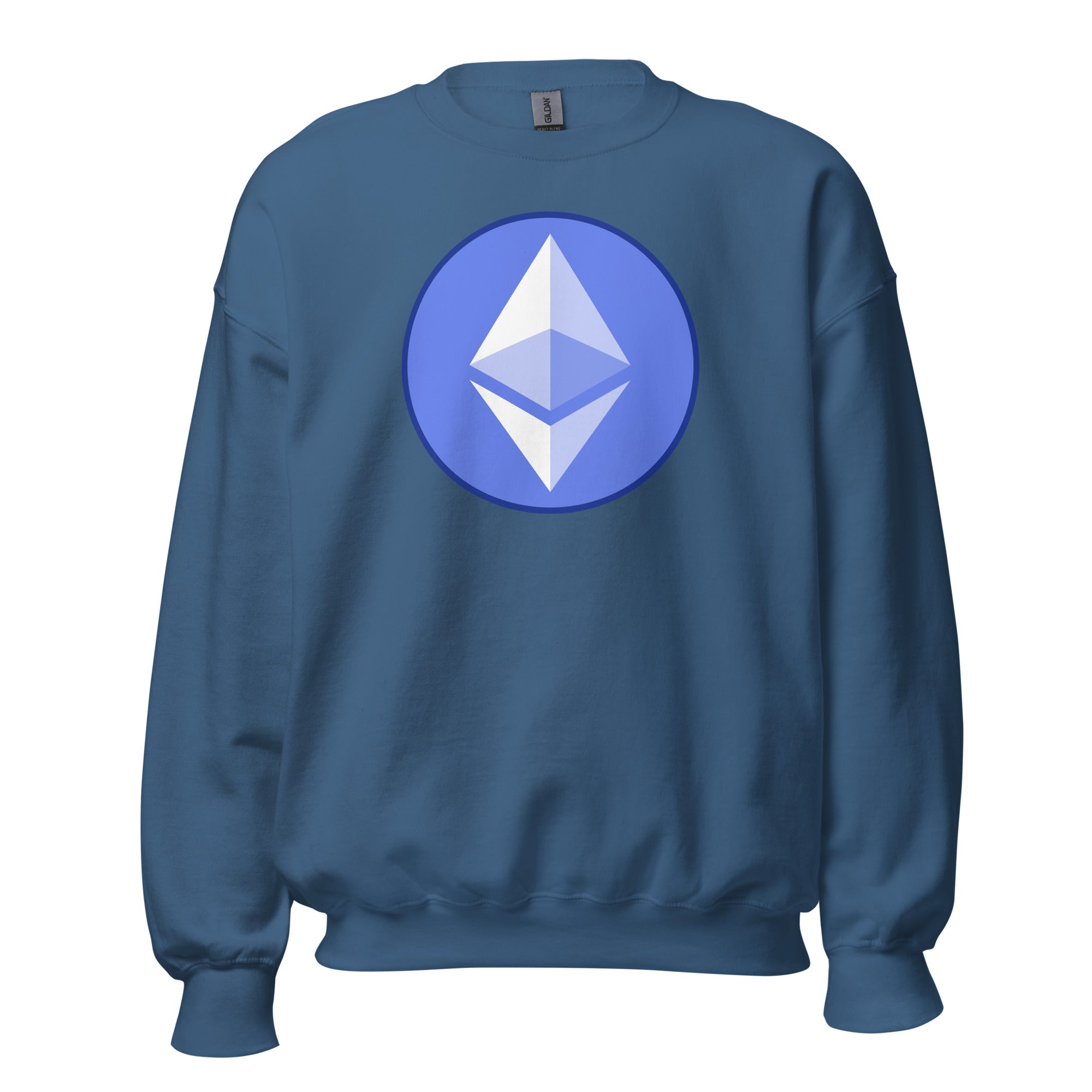 ETH Ethereum Round Logo Cryptocurrency Symbol Sweatshirt Long Sleeve Pullover