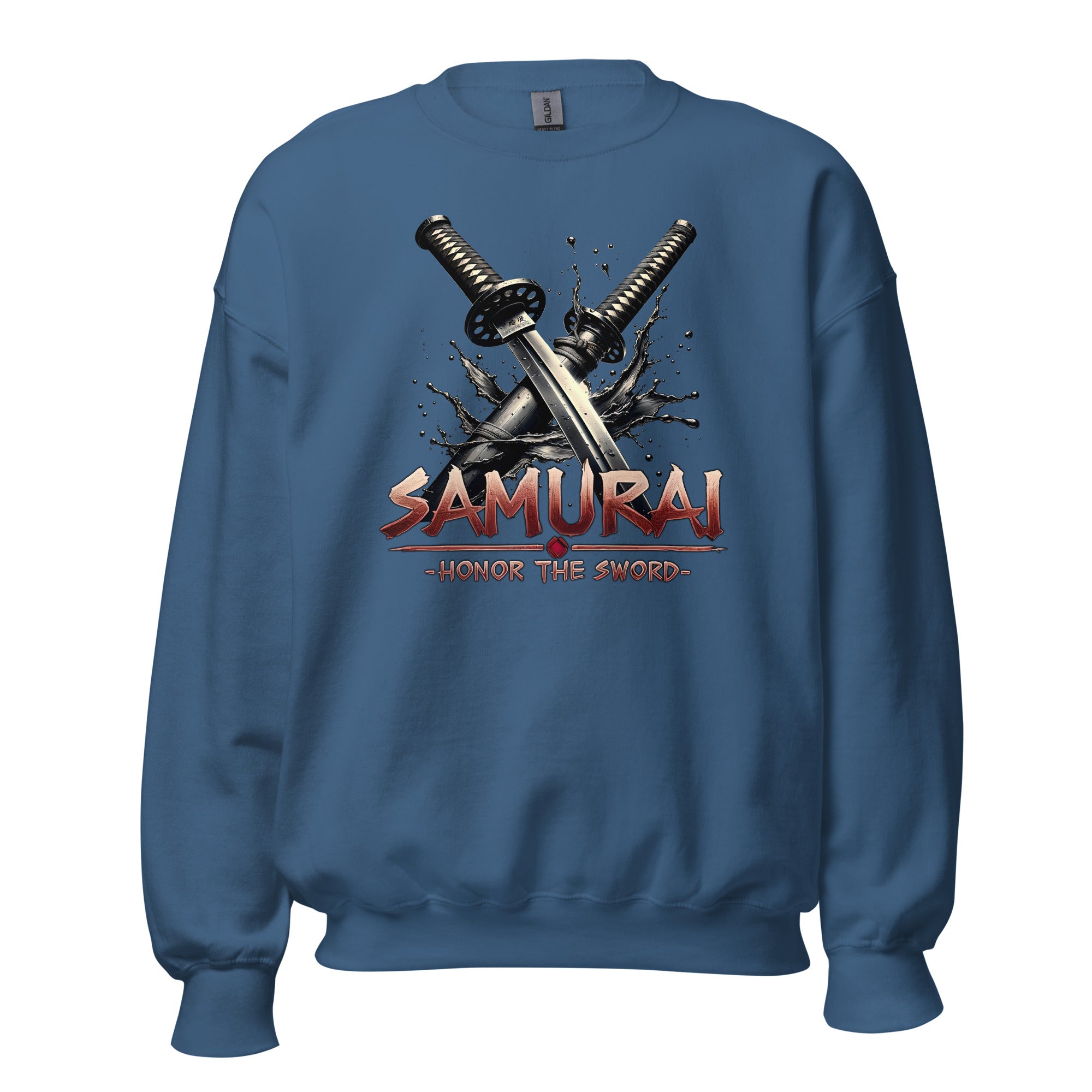 Splash Katana Swords Samurai Warrior Sweatshirt Long Sleeve Pullover Sweater