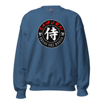 Samurai Kanji 侍 design on unisex crewneck sweater, front view
