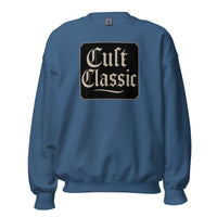 Cult Classic design on unisex crewneck sweater, front view