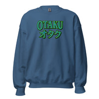 Otaku オタク design on unisex crewneck sweater, front view