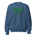 Otaku オタク design on unisex crewneck sweater, front view