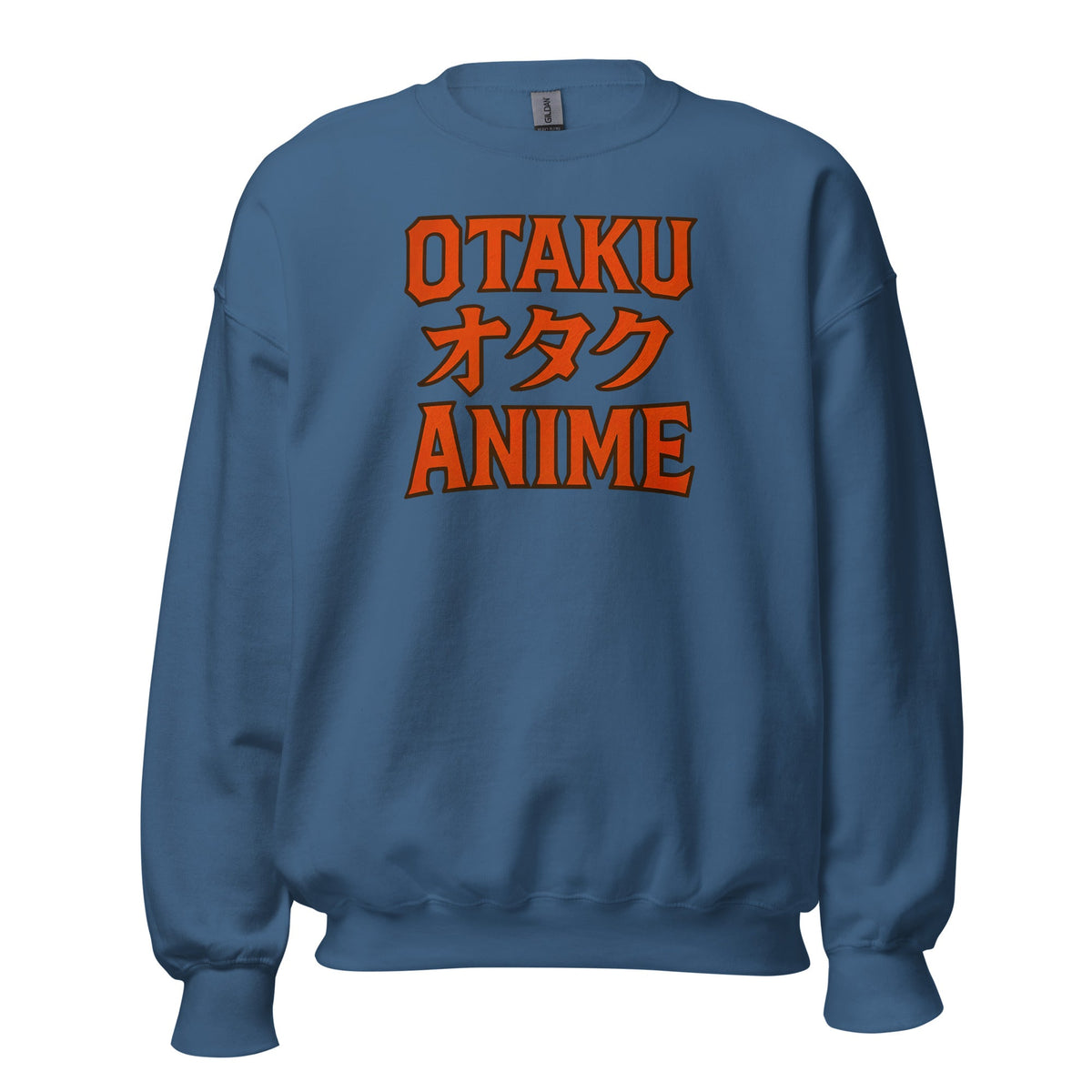 Otaku オタク Anime design on unisex crewneck sweater, front view
