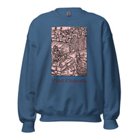 Feast of the Impaler design on unisex crewneck sweater, front view