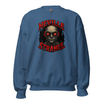 Neville Strange Future Corpses design on unisex crewneck sweater, front view
