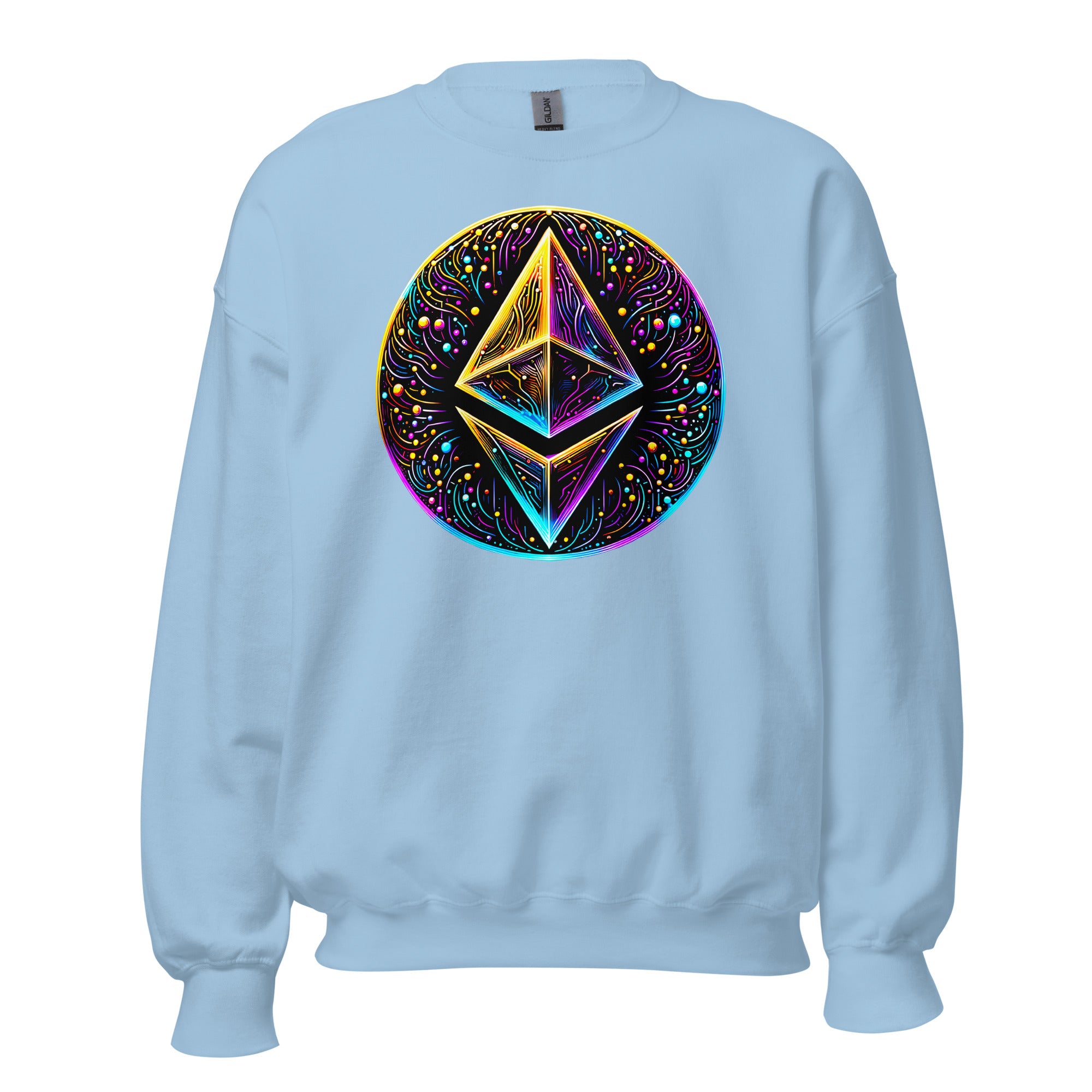 Whimsical Ethereum ETH Altcoin Crypto Symbol Sweatshirt Long Sleeve Pullover