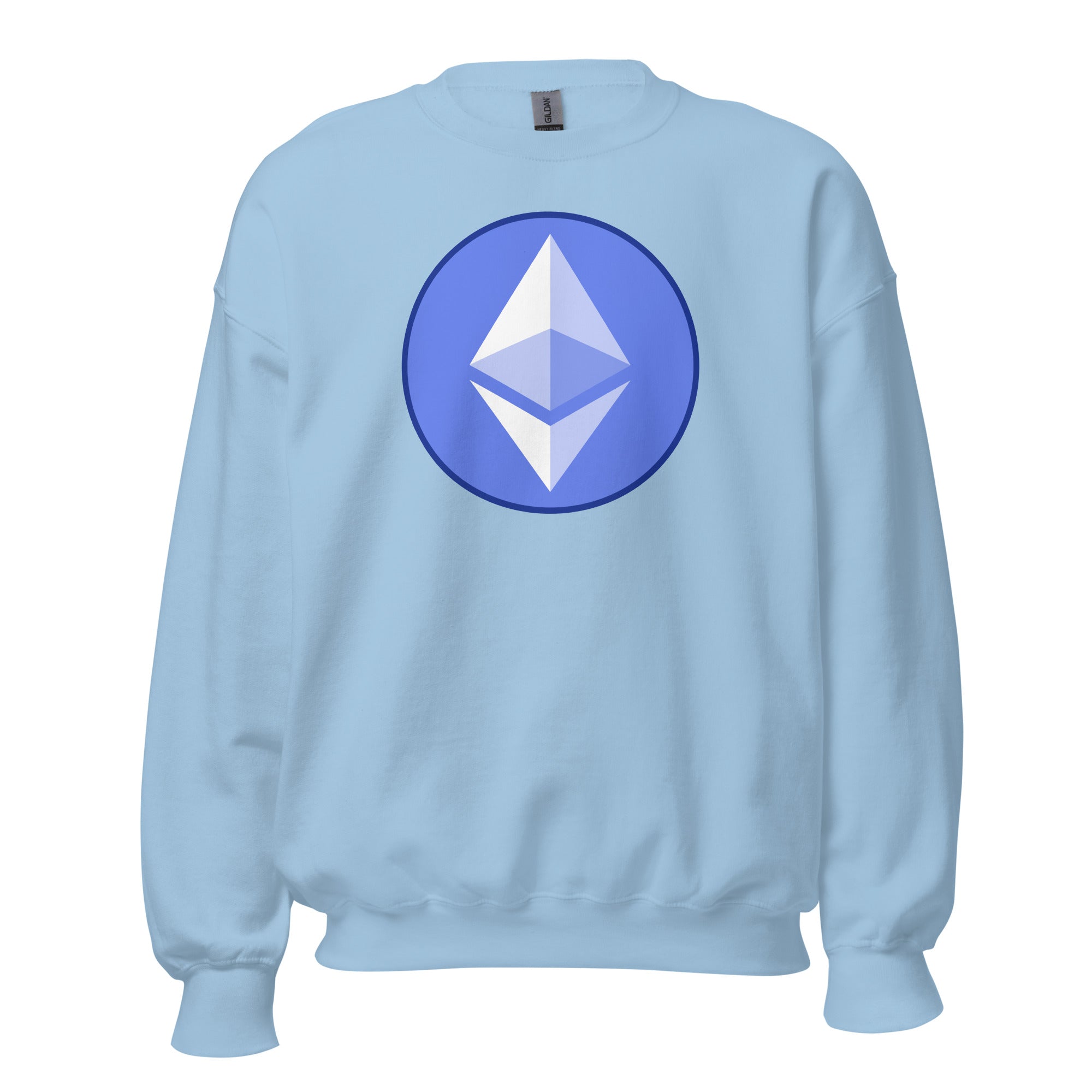 ETH Ethereum Round Logo Cryptocurrency Symbol Sweatshirt Long Sleeve Pullover