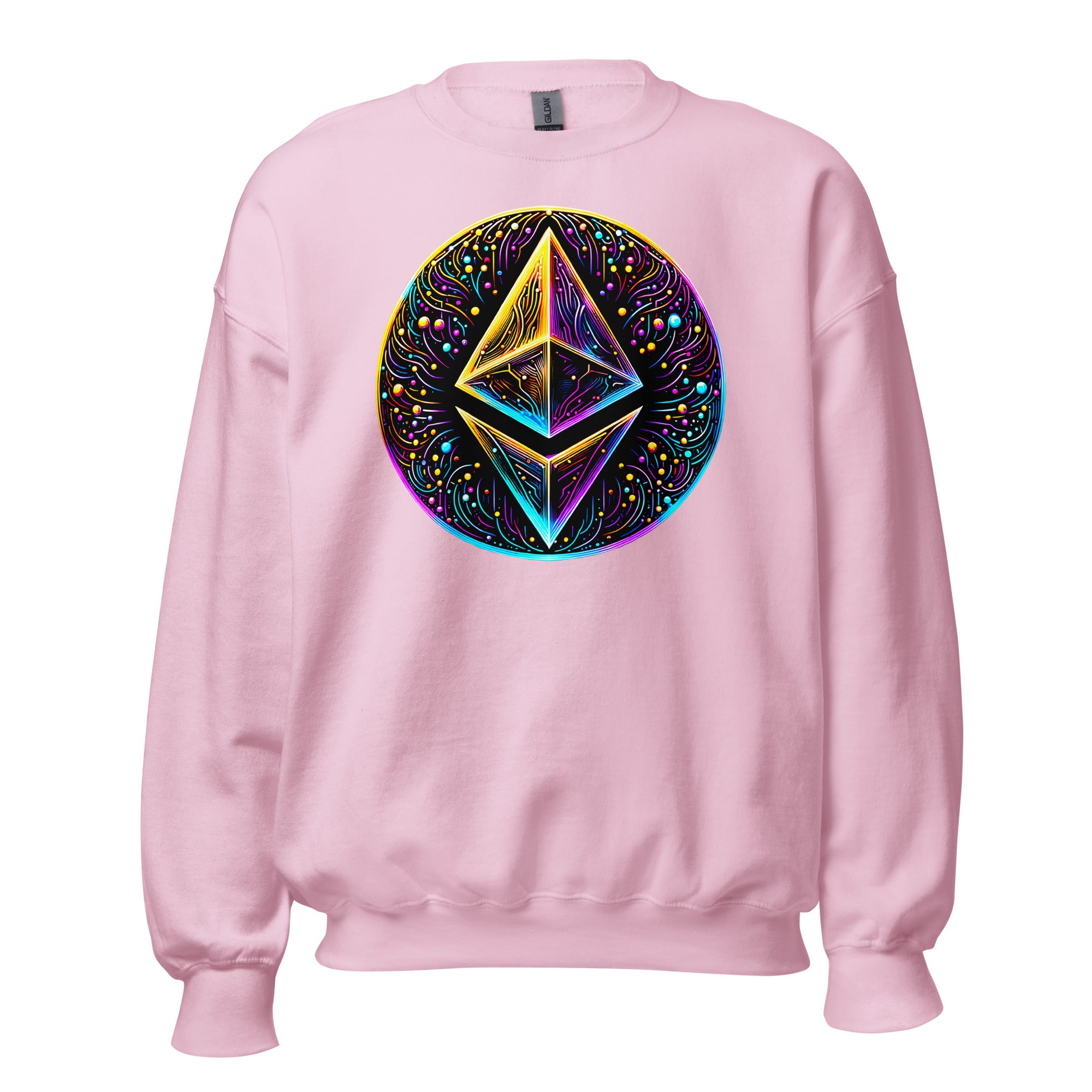 Whimsical Ethereum ETH Altcoin Crypto Symbol Sweatshirt Long Sleeve Pullover