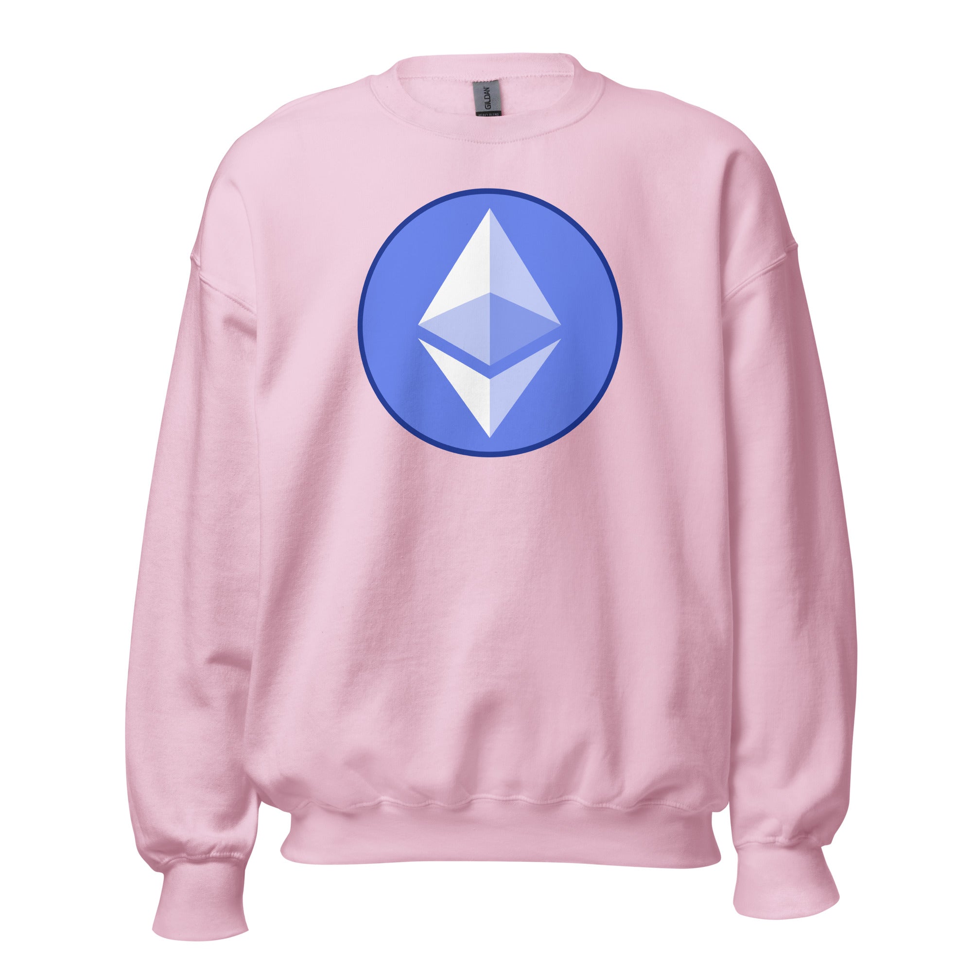 ETH Ethereum Round Logo Cryptocurrency Symbol Sweatshirt Long Sleeve Pullover