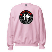 Samurai Kanji 侍 design on unisex crewneck sweater, front view