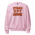 Otaku オタク Anime design on unisex crewneck sweater, front view