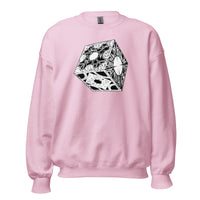 Lament Configuration design on unisex crewneck sweater, front view