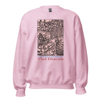 Feast of the Impaler design on unisex crewneck sweater, front view