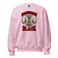 Straightjacket Is the New Black design on unisex crewneck sweater, front view