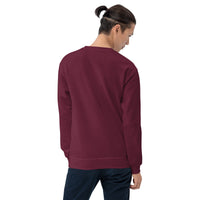 Unisex crewneck sweater, back view