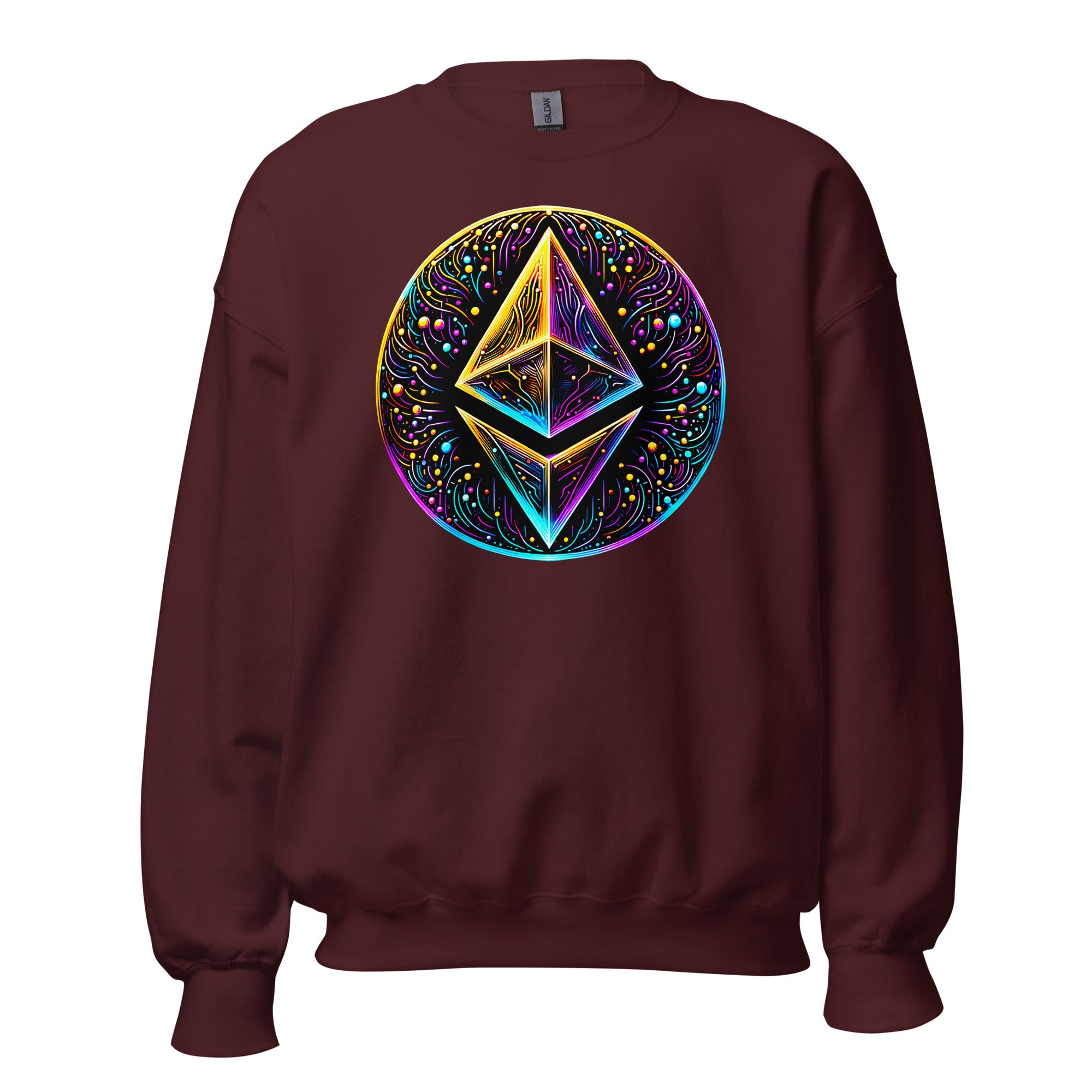 Whimsical Ethereum ETH Altcoin Crypto Symbol Sweatshirt Long Sleeve Pullover