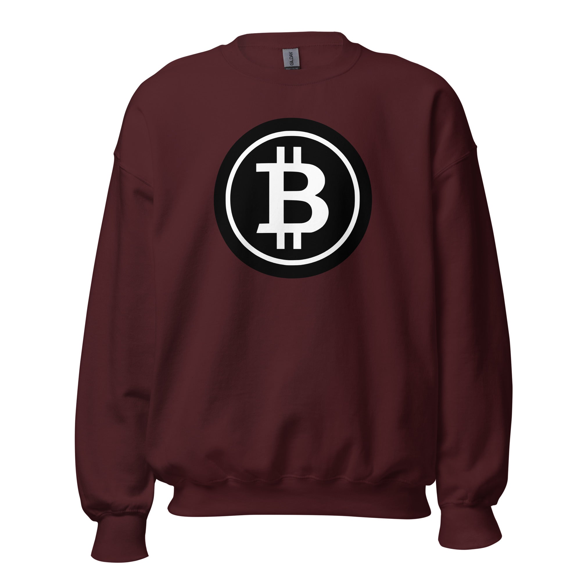 BTC Bitcoin Crypto Symbol Sweatshirt Long Sleeve Pullover