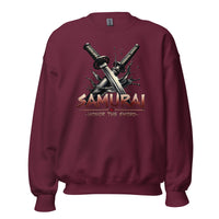 Splash Katana Swords design on unisex crewneck sweater, front view
