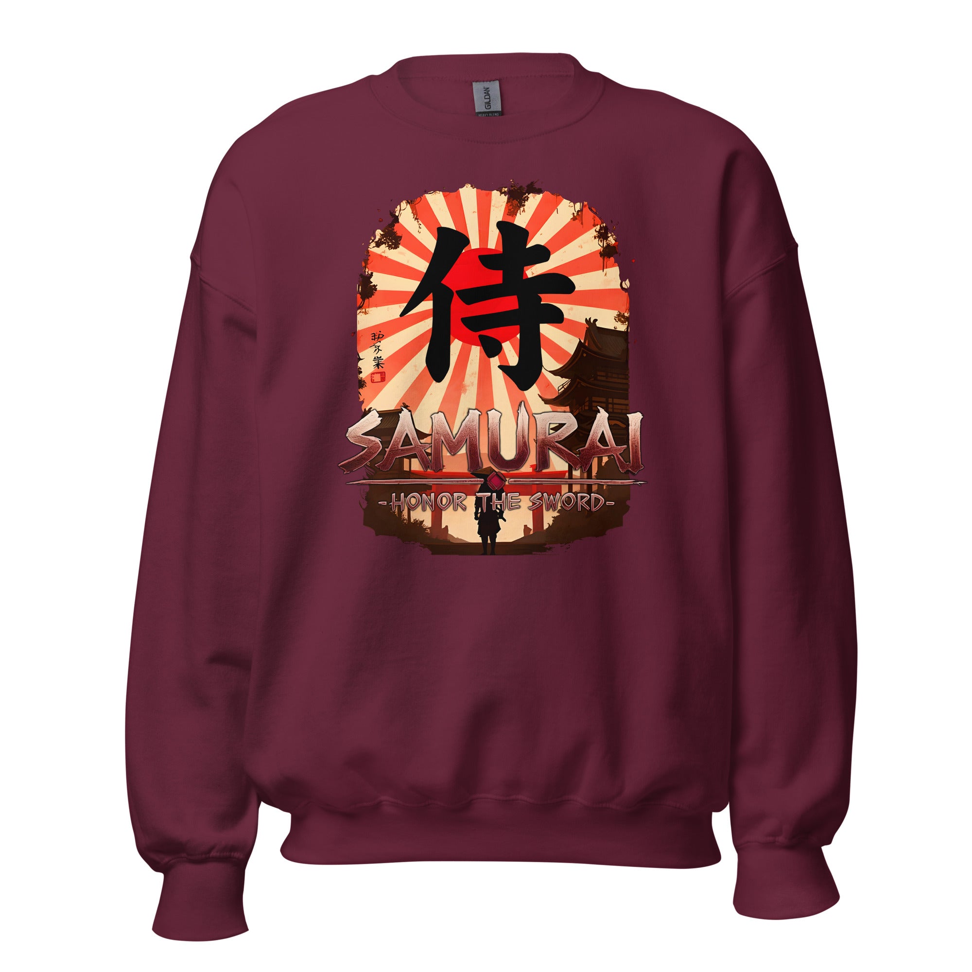 Anime Samurai Warrior Honor The Sword Sweatshirt Long Sleeve Pullover Sweater