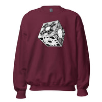 Lament Configuration design on unisex crewneck sweater, front view