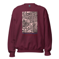 Feast of the Impaler design on unisex crewneck sweater, front view