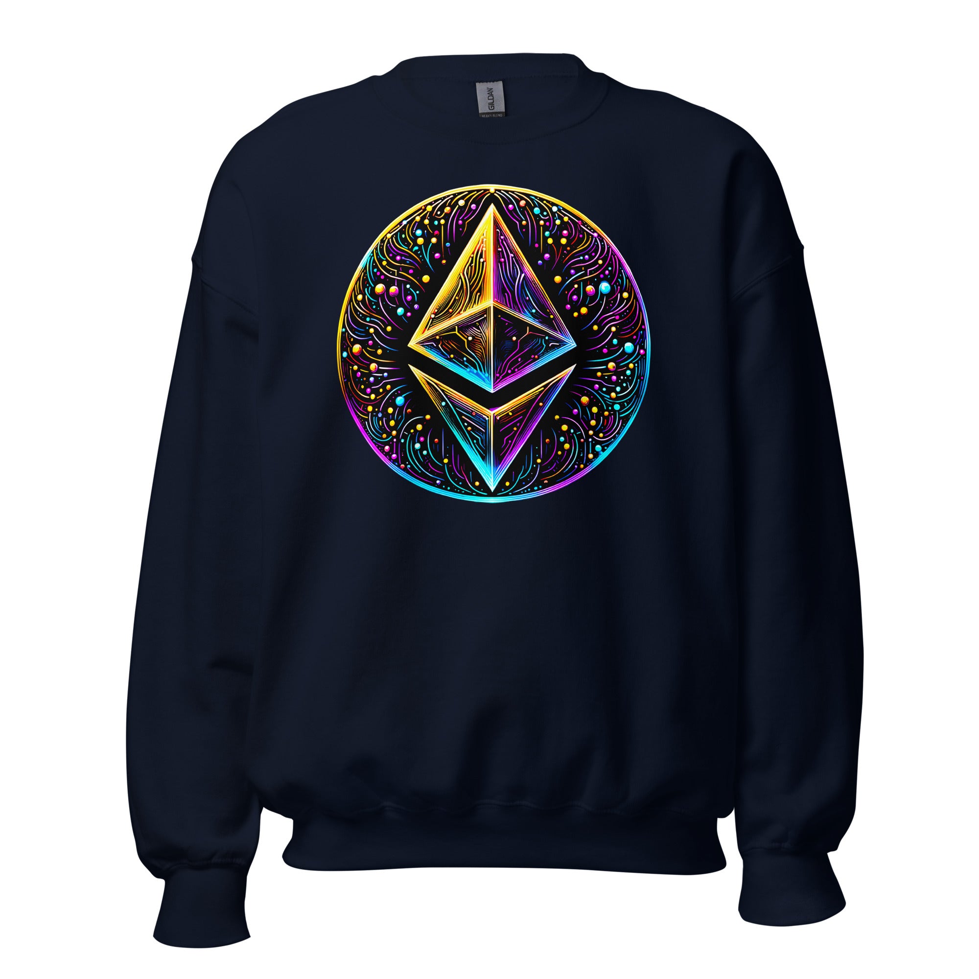 Whimsical Ethereum ETH Altcoin Crypto Symbol Sweatshirt Long Sleeve Pullover