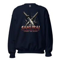 Splash Katana Swords design on unisex crewneck sweater, front view
