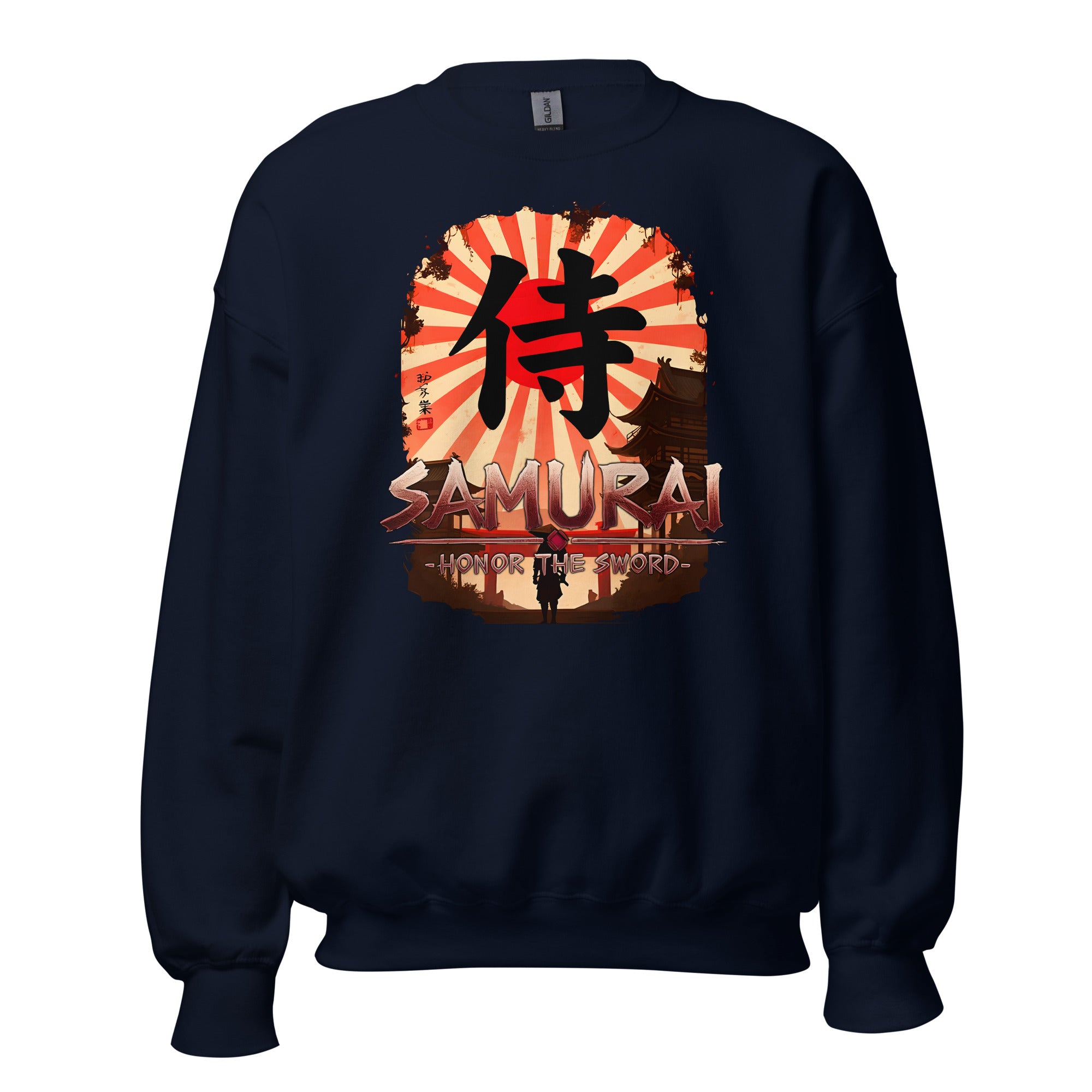 Anime Samurai Warrior Honor The Sword Sweatshirt Long Sleeve Pullover Sweater