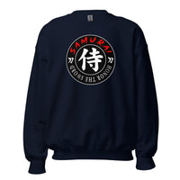 Samurai Kanji 侍 design on unisex crewneck sweater, front view