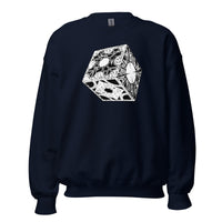 Lament Configuration design on unisex crewneck sweater, front view