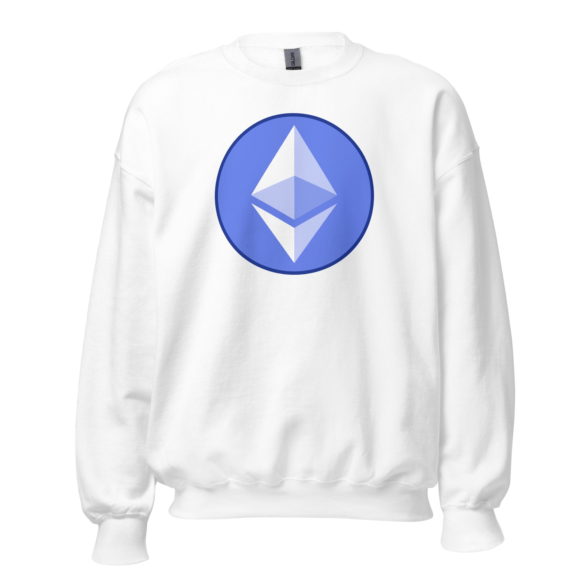 ETH Ethereum Round Logo Cryptocurrency Symbol Sweatshirt Long Sleeve Pullover