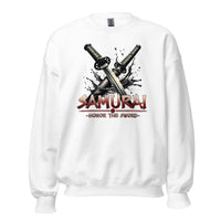 Splash Katana Swords design on unisex crewneck sweater, front view