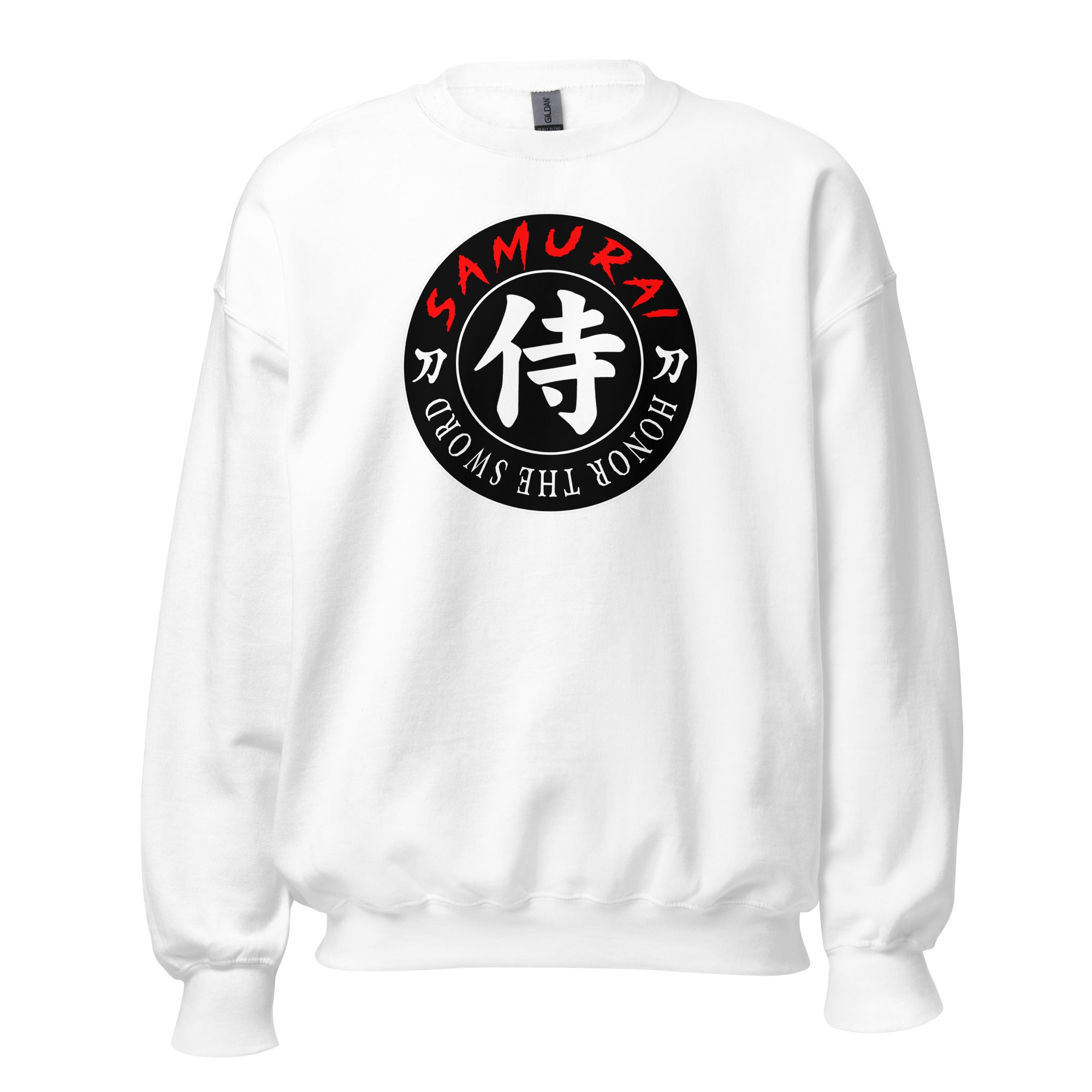 Samurai Honor the Sword Japanese Kanji Symbol Sweatshirt Long Sleeve Pullover Sweater