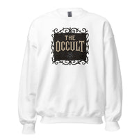 The Occult design on unisex crewneck sweater, front view