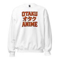 Otaku オタク Anime design on unisex crewneck sweater, front view