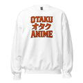 Otaku オタク Anime design on unisex crewneck sweater, front view