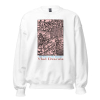 Feast of the Impaler design on unisex crewneck sweater, front view