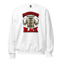 Straightjacket Is the New Black design on unisex crewneck sweater, front view
