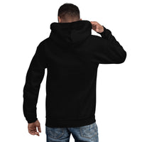 Unisex heavy-blend hoodie, back view