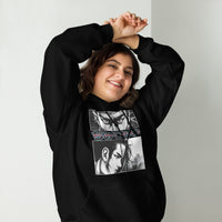 Anime Eyes Japanese Manga design on unisex hoodie, front view