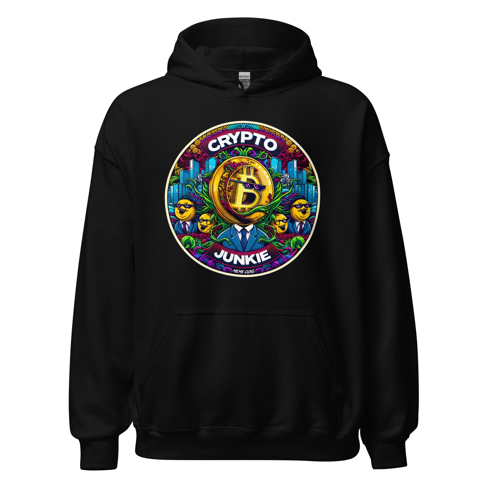 Meme Coins Rule! Crypto Junkie Bitcoin Altcoins Pullover Hoodie Sweatshirt