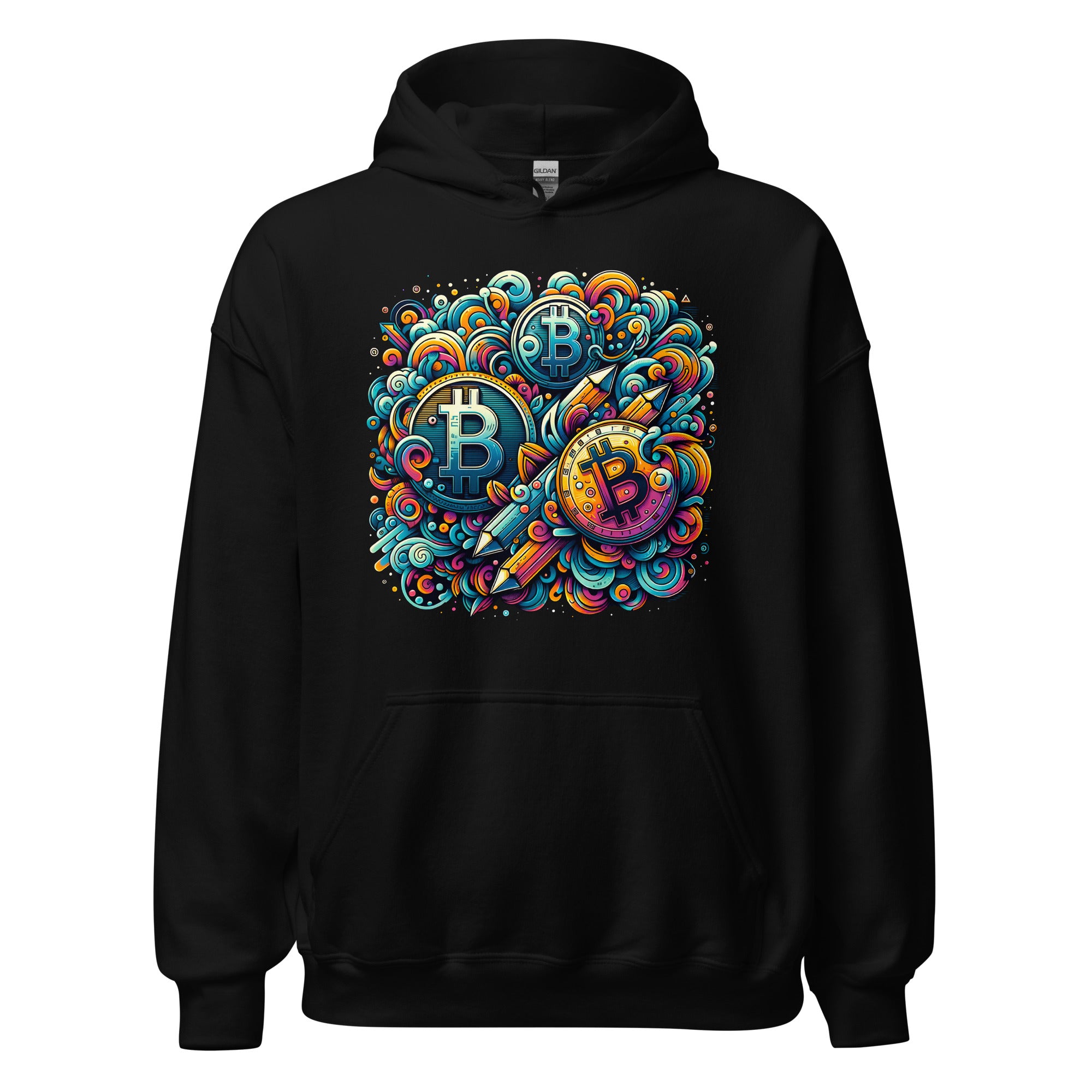 Whimsical Bitcoin Crypto Dreams Hidden Gem Pullover Hoodie Sweatshirt